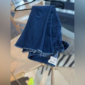 L’agence Dark Denim cropped jeans - frayed at the ankle size 25-